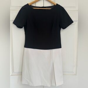 White House Black Market Black and White Mini Dress